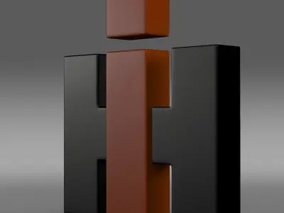 international harvester logo 3D model by Sergey