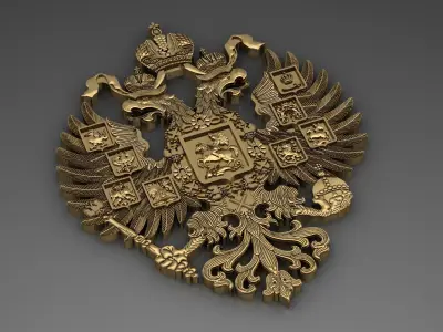 Gerb 6 coat of arms of the Russian Empire 3D print model