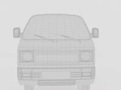 Van Car Low-poly 3D model