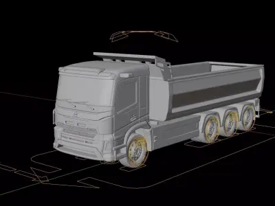 Volvo Electric FMX 8X4Rigged 3D model