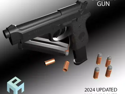 Beretta 9M gun 3D model