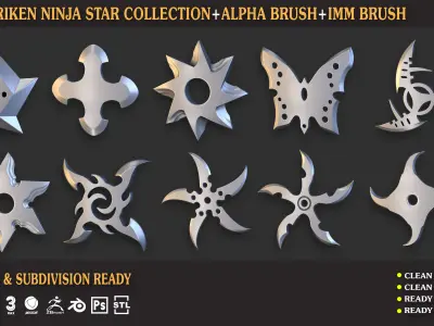 Shuriken Ninja Star CollectionVol 01 3D print model