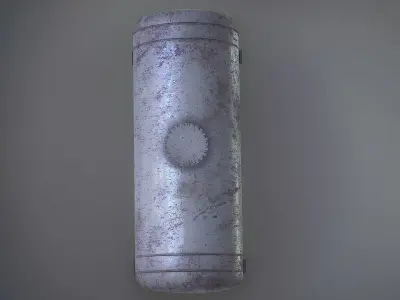 Abandoned Rusty Industrial Gas Pressure Container Low-poly 3D model