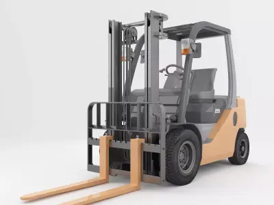Forklift Machine 3D model by CGSTALL
