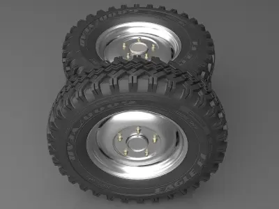 Realistic Truck Tire 3D model
