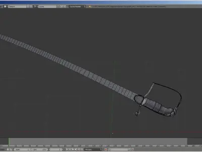 Naval Artillery Sword Pirate Anchor Blade Cutlass Sailor Low-poly 3D model