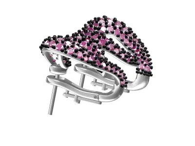 Antique Heart Earring 3D print model