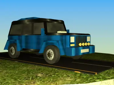 Indian Jeep Type 1 Low-poly 3D model