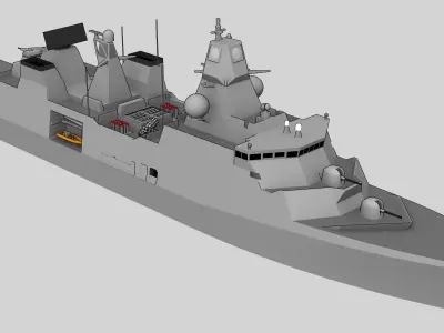 FFG Iver Huitfeldt class Low-poly 3D model