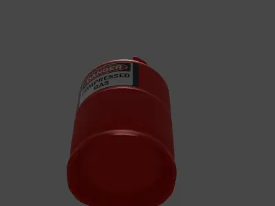 Gas Cylinder Free low-poly 3D model buy
