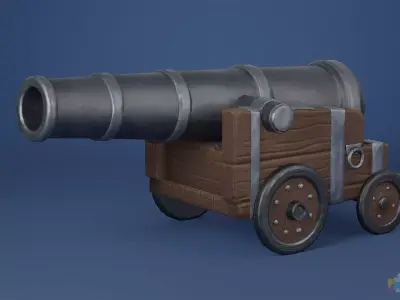 Stylized Cannon 3D model