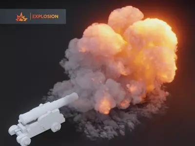 3D Canonfire Animation  3D model