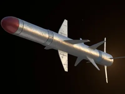 3D Basic Missile Low-poly 3D model