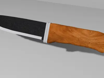 Hunting knife Low-poly 3D model 3