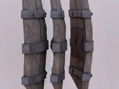 Medieval Shield Low-poly 3D model purchase