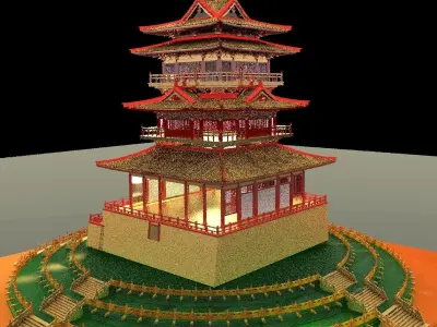 Chinese ancient building 3D model