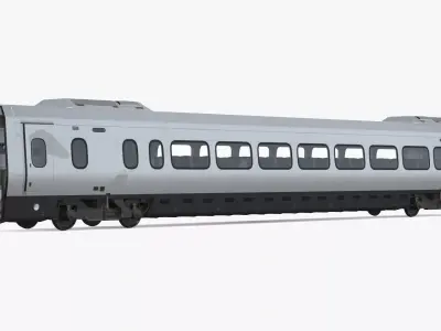 Express Business Class Passenger Coach 3D model