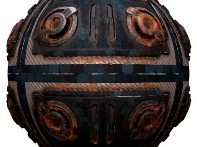 PBR Seamless Sci-Fi Texture 29 Low-poly 3D model