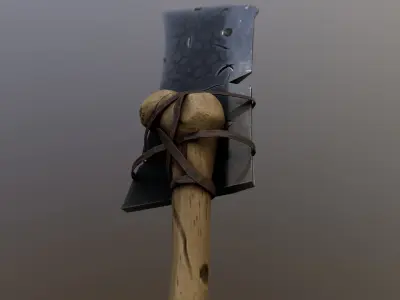 Stylized Cleaver GameReady PBR Low-poly 3D model