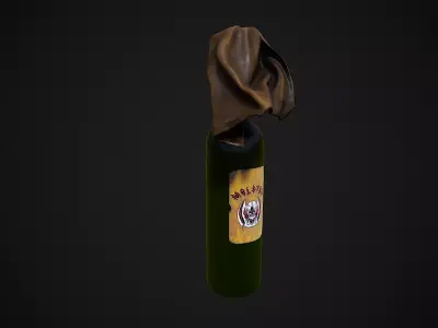 Molotov  GameReady Low-poly 3D model
