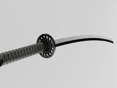 Dark Katana 4K Free low-poly 3D model