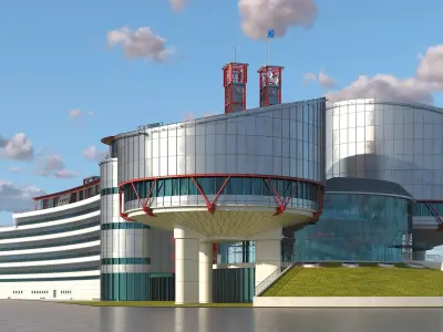 European Court of Human Rights Building 3D model