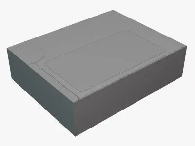 Basic Box Package - Geometry Only No Textures No Materials 3D model