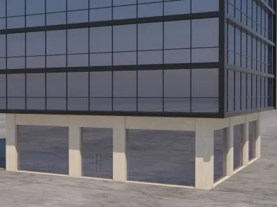 Modern Building Exterior Skyscraper 4 3D model