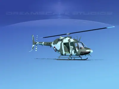 Bell OH-58B Austrian Army 3D model