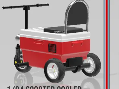 ELECTRIC COOLER SCOOTER IN 1 24TH SCALE FOR DIORAMAS 3D print model
