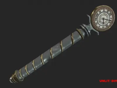 Fantasy Stylish- Wand of Forsaken Low-poly 3D model