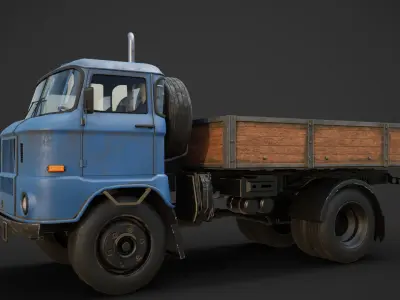 IFA w50 Truck  Low-poly 3D model