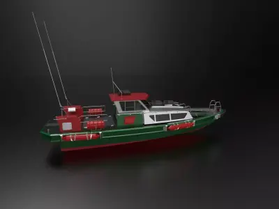Aluminium Patrol Boat 3D model