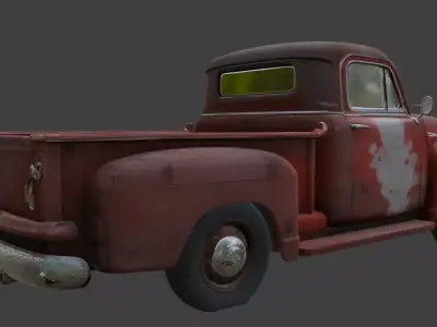 Vintage Rusty Pickup Truck 3D Model 3D model 21