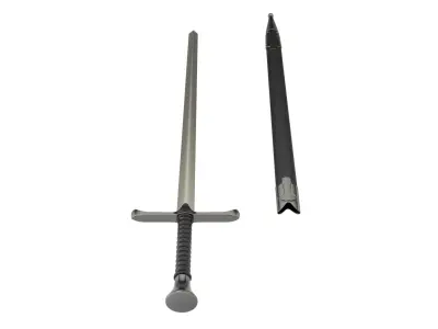 Sword With Sheath 3D model