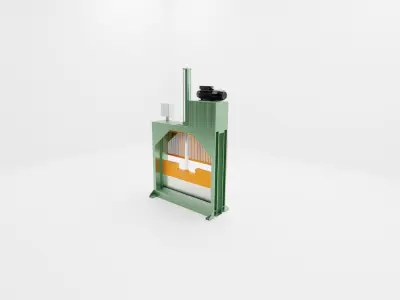 industrial Rubber Cutter Machine 3D model