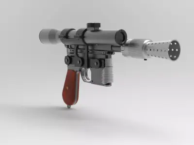 Han Solo Blaster DL-44 3D model