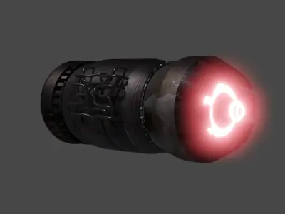 Scifi Jet engine 3D Model - Blender Free low-poly 3D model