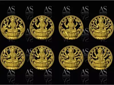 pack of ashta lakshmi premium stl files 3D print model