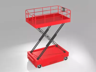 Scissor Lifter - Manlift Low-poly 3D model
