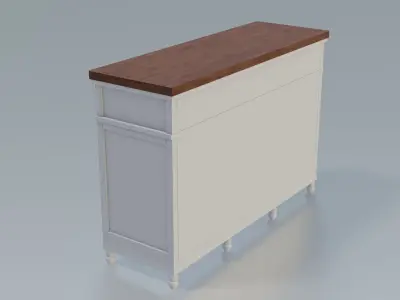 Furniture Sideboards Vintage Low-poly 3D model