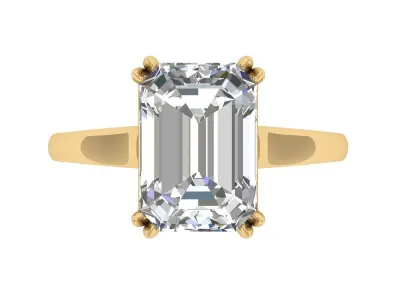 Emerald Soliter Ring 3D print model