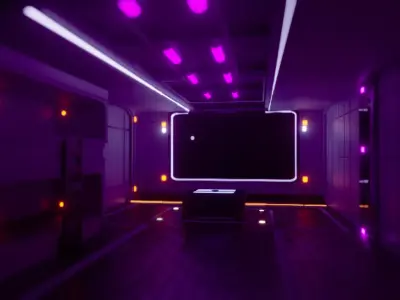 Sci-Fi BedRoom Low-poly 3D model