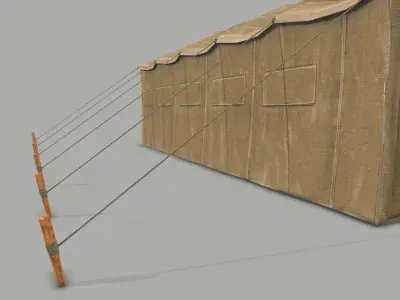 Military Tent PBR - B  Low-poly 3D model