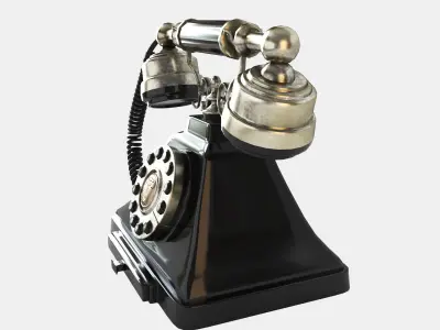 Old Fashioned 1930s Vintage Phone 3D model