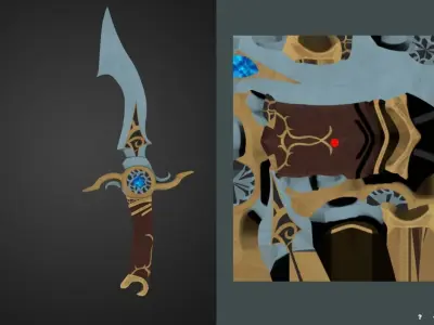 Diamond Dagger Ashes of Creation Low-poly 3D model