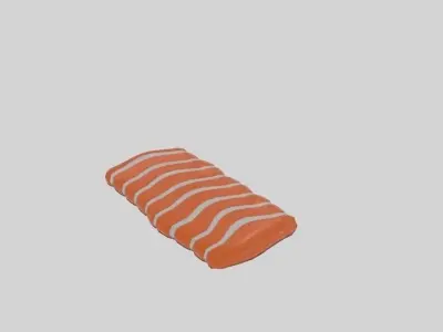 Salmon Raw  Low-poly 3D model