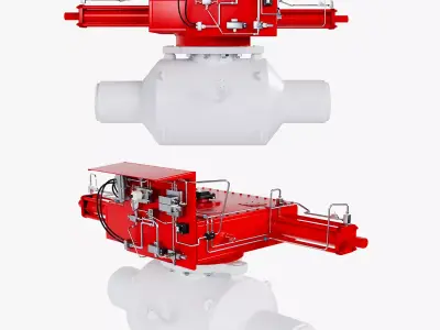 Industrial Mechanical Valve Pneumatic Actuator 3D model