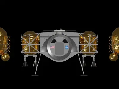 Dynetics ALPACA Human Landing System 3D model