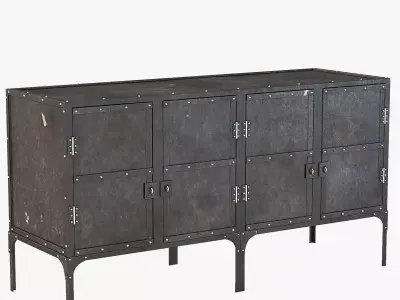 Aparador Industrial Rh Baires Credenza 3D model